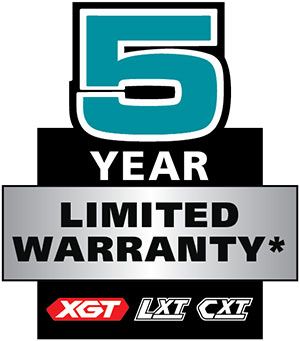Makita five year warranty logo